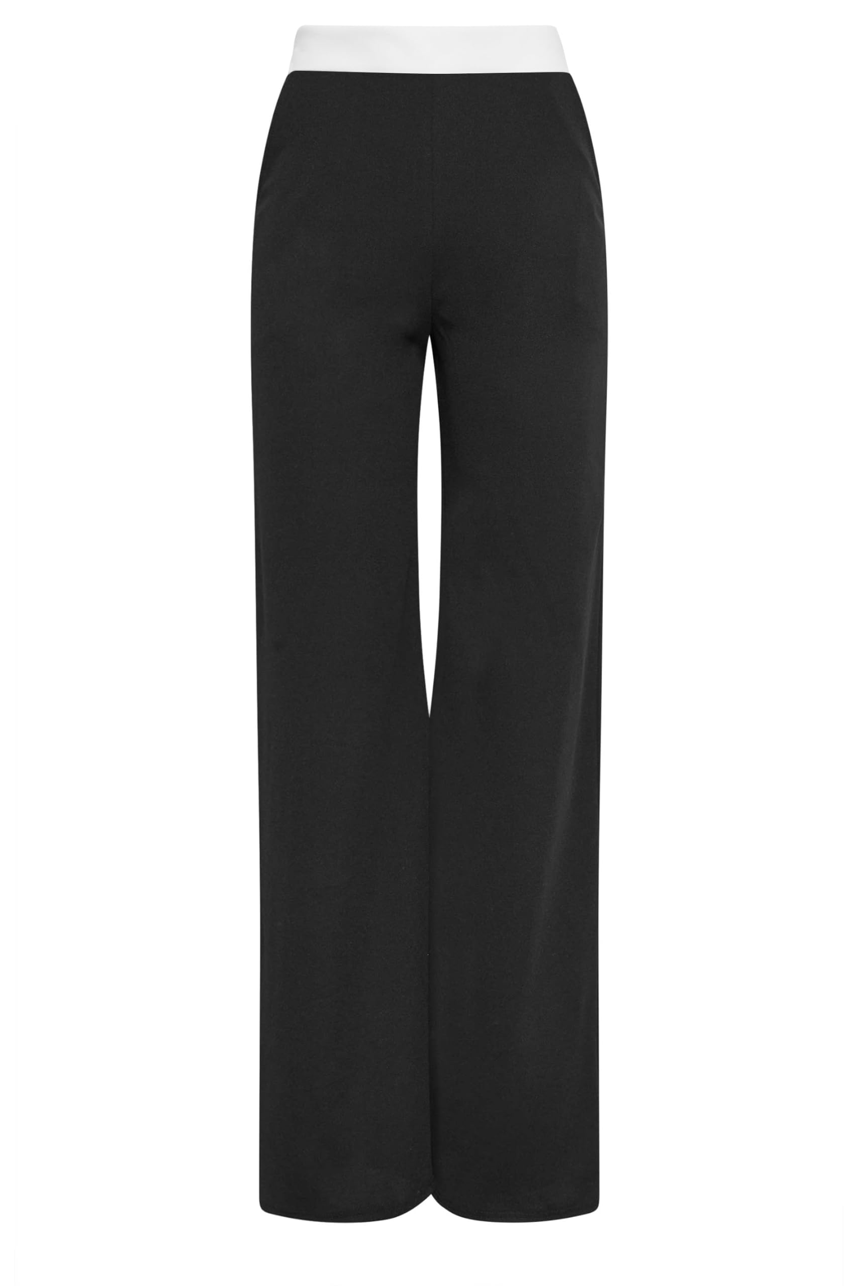 Long Tall Sally - LTS Tall & White Contrast Waistband Wide Leg Trousers - Women's