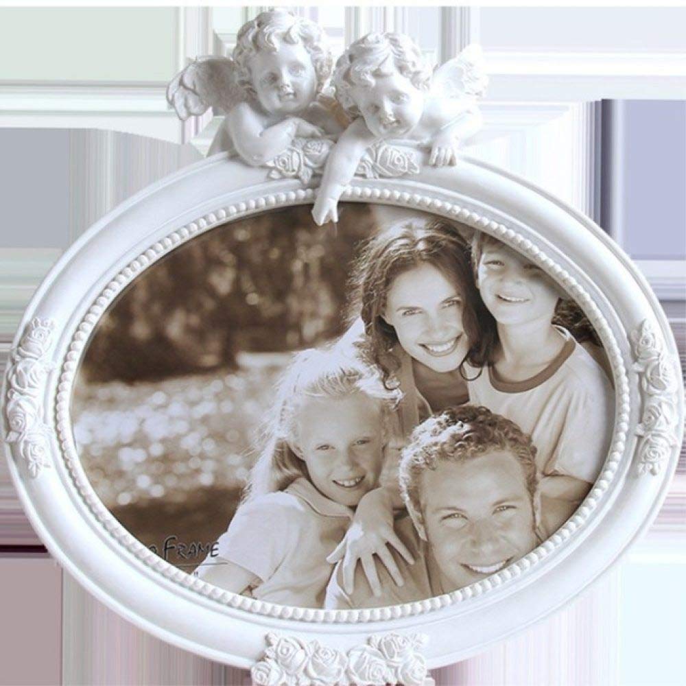 Cadre photo de mariage blanc et argent 6 pouces pour portrait rétro