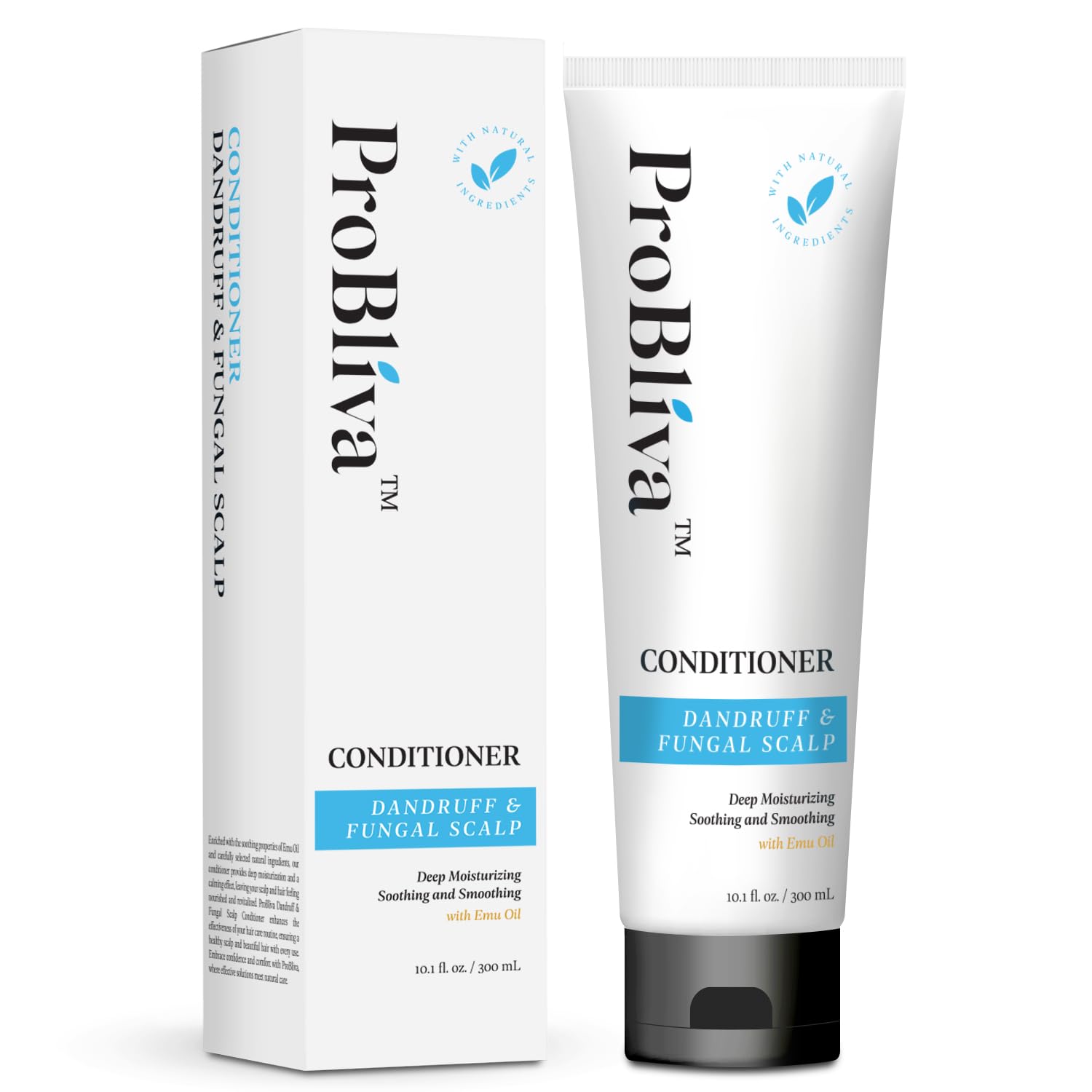 Dandruff Hair & Dry Scalp Conditioner: Deep Moisturizing & Soothing Relief with Natural Ingredients - Calms Itch Fungus Flakes, 10 fl. oz.