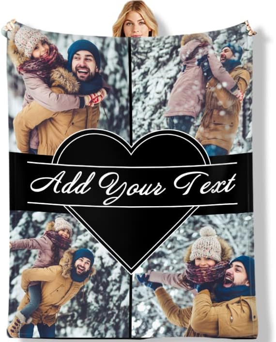 ONCUSTOM Mantas del Día del Padre para papá, manta personalizada con texto de fotos, regalos personalizados para papá para el día del padre, regalos