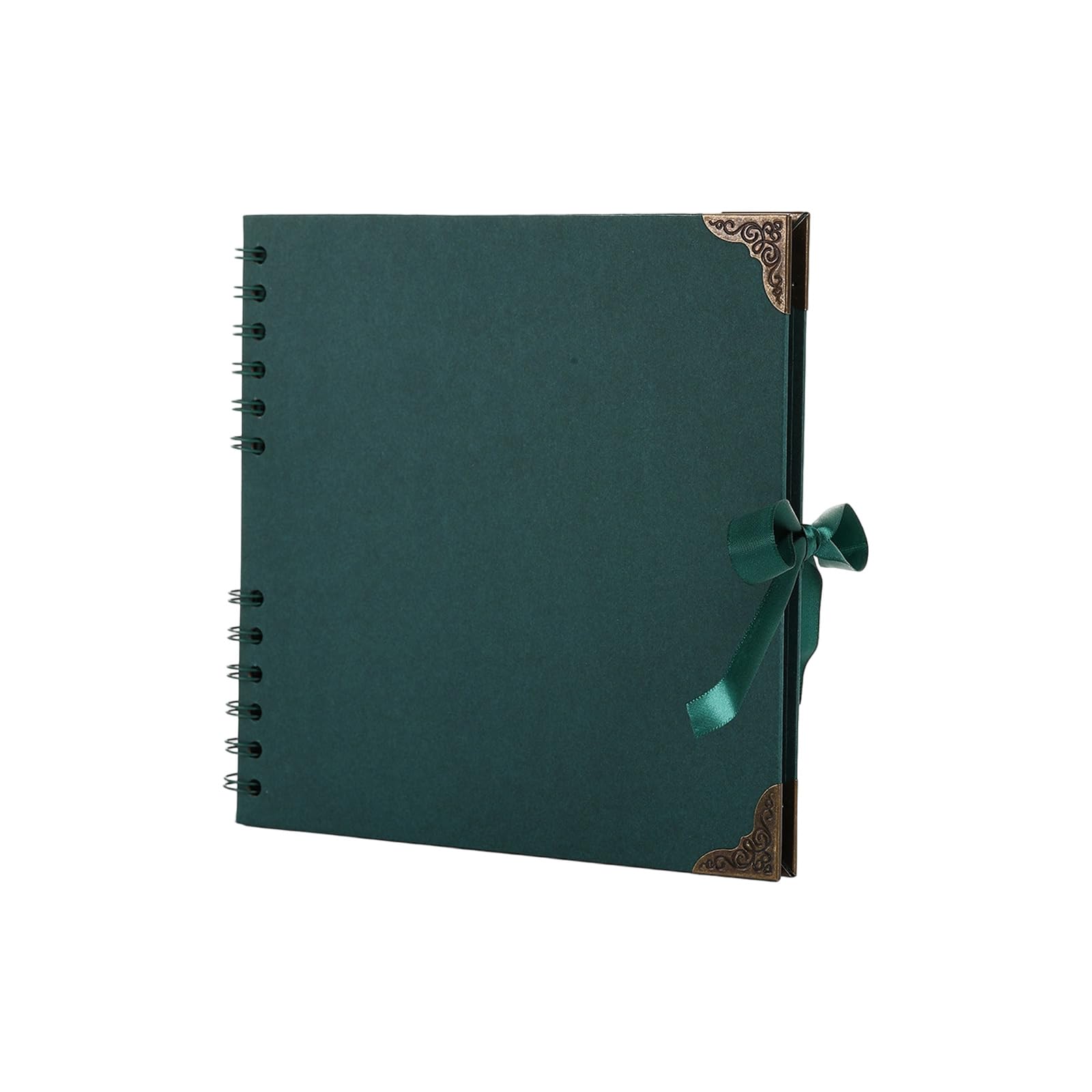 Tsophreniq Photo Album 8Inch Square Customizable Pages with Ribbon for Shower Scrapbook Album