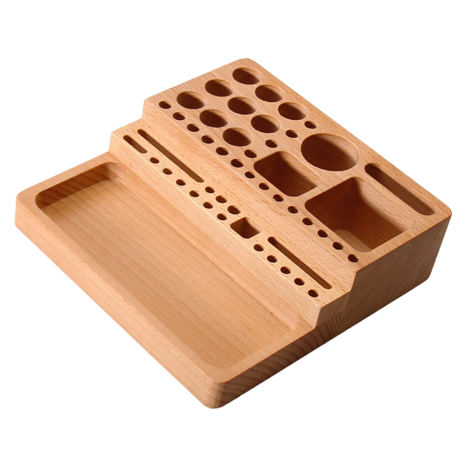 COOLHOOD Sturdy Wood Tool Rack Portable Storage Solution for Leatherworking Tool and Craft Supplies Craft Storage Solution