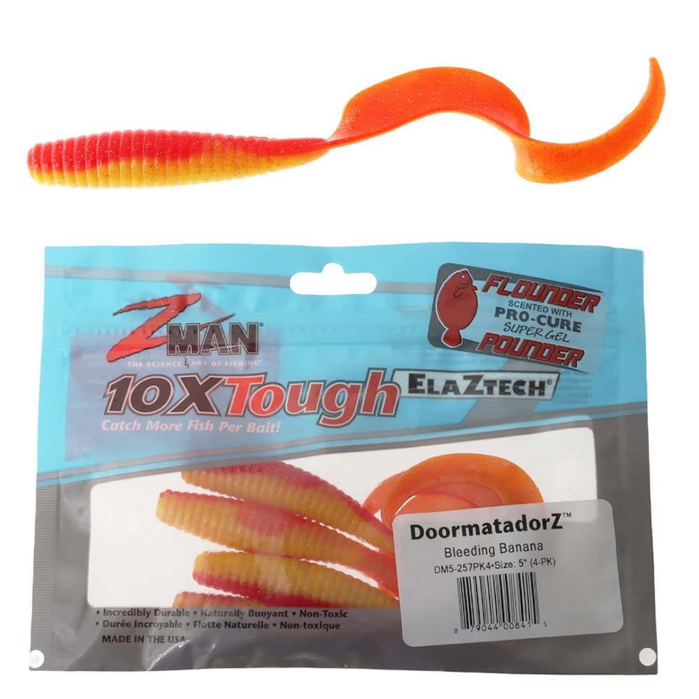 Z-MAN DM5-257PK4 Doormatadorz 5" Bleeding Banana 4 Pack, Multi