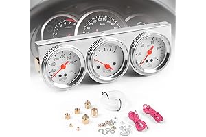 Triple Gauge Set: Volt Gauge, Water Temp Gauge, Oil Press Gauge for Enhanced Vehicle Monitoring