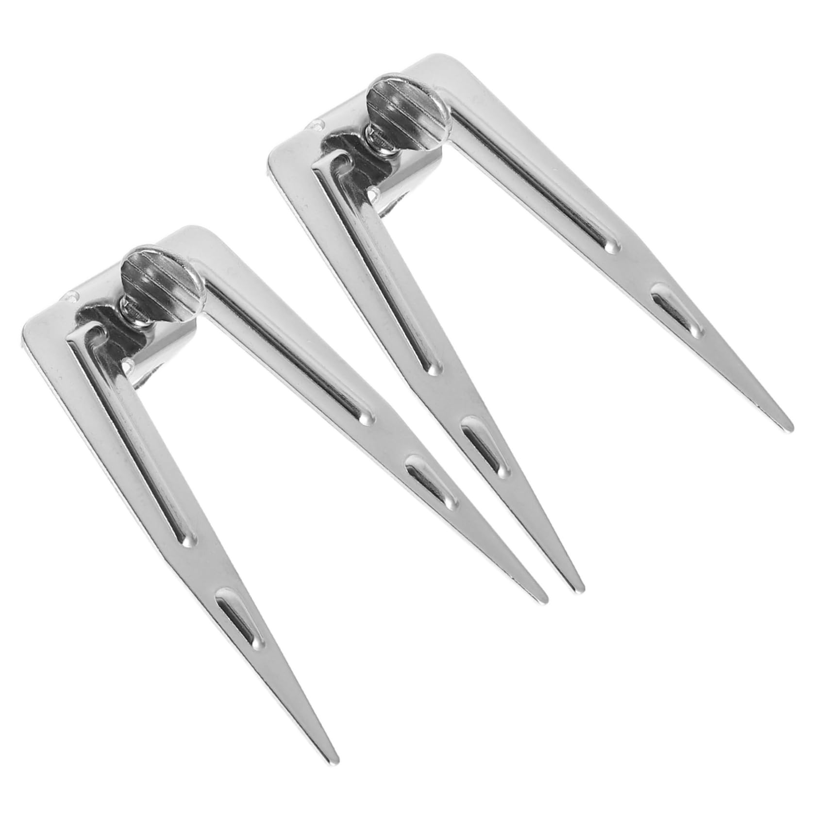 ifundom 2pcs Stainless Steel Rotisserie Forks for Grilling Chicken Meat Fish Heavy Duty Cooking Forks for Air Fryers for Outdoor Barbecues Family Dinners