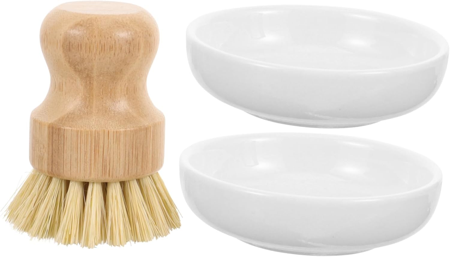 KICHOUSE 1set Multi-use Palm Dish Brush for Kitchen Cleaning for Cookware Dishes and Vegetables Accessories