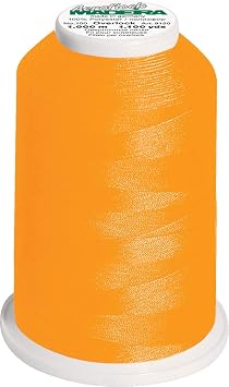 Madeira M9120-8821 Polyester Overlock Thread, 8821 Ecru/Yellow, 1000 m