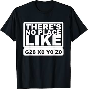 Amazon.com: CNC Machinist There's No Place Like G28 X0 Y0 Z0