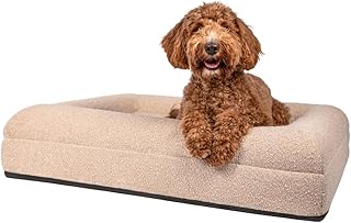 Orthopädisches Hundebett Bouclé, luxuriöses Design, orthopädisch, beige, Memoryschaum (S) product image