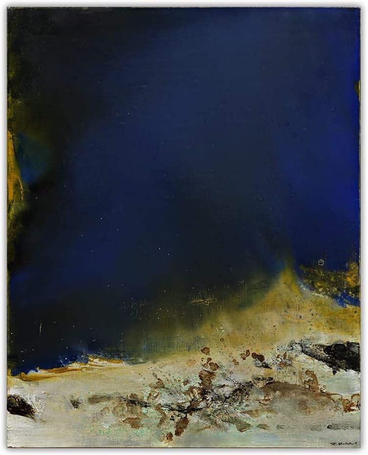 Zao Wou-Ki Art Mural Toile Abstraite D&eacute;coration Int&eacute;rieure 60x80cm