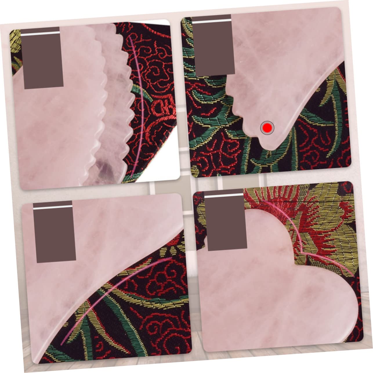 MAGICLULU 2piezas Placa De Masaje De Jade Rosa Herramienta De Para Cuidado Gua Multifuncional Para Masaje Facial y
