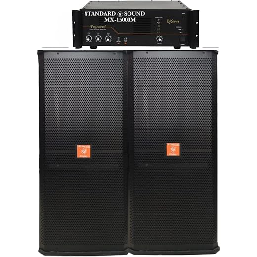 Atoz Store DJ System 1100 Watt Wooden Frame Speakers 2 Pair