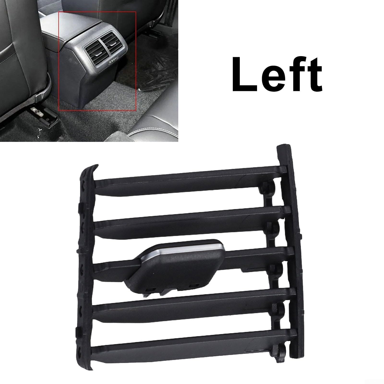 Grille d'aération arrière pliable pour VW Golf 7 7.5 MK7 MK7.5 2013-2020, pièce de rechange en plastique ABS noir OEM 5GG819203 5G0819203 (droite)