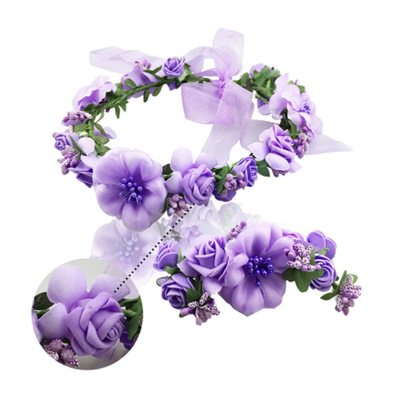 FRCOLOR 3stücke Blumenkranz Für Hochzeiten Einstellbare Blumenkrone Mit Lebendigen Farben Und Natürlichem Design Für Braut Und Brautjungfern Für Partys Und Fotoshootings