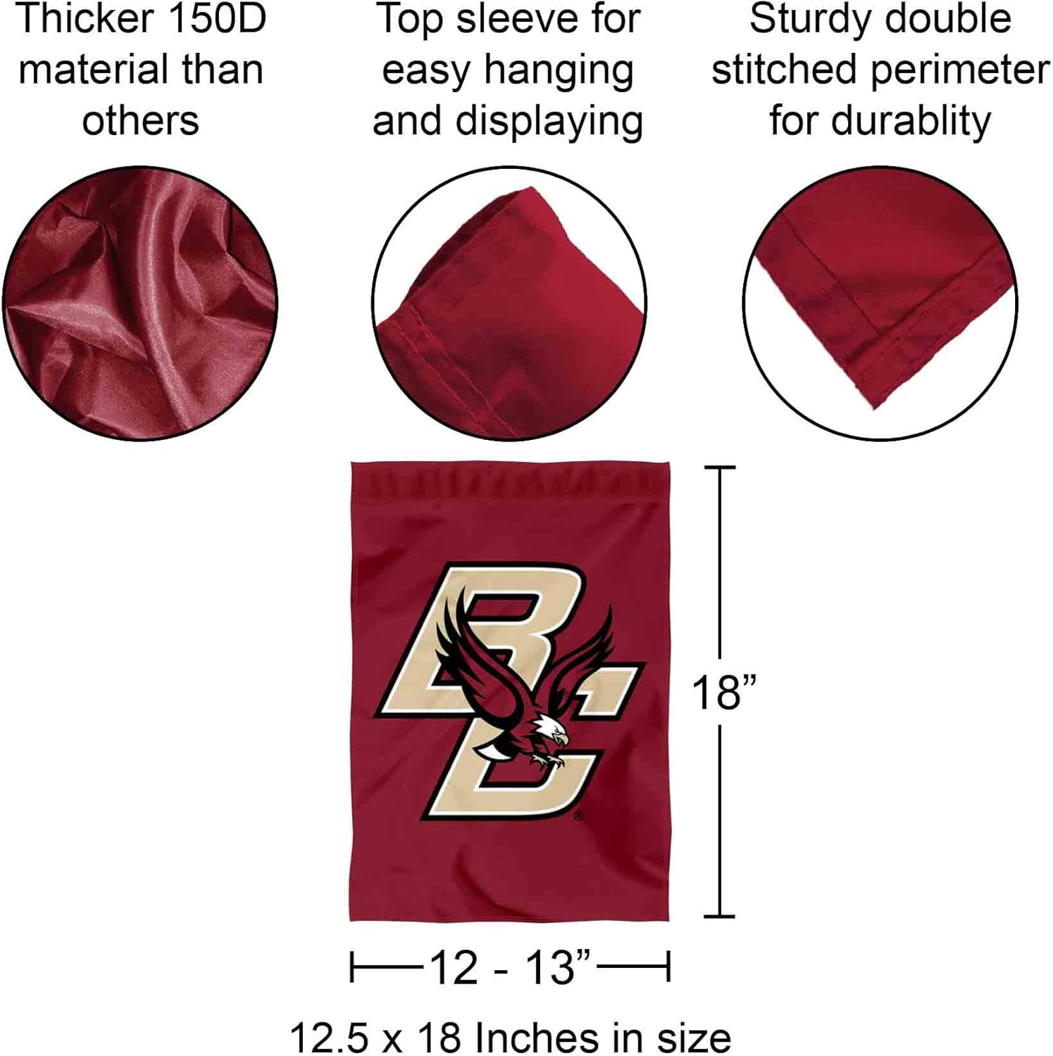 Boston College Eagles BC Logo Garden Flag - Image 3