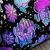 Axolotl Neon Floral Bedding Set Twin,Gradient Floral Comforter Set for Girls,Colorful Flower Bedding Set Stars,Galaxy Series Comforter for Kids Boys Girls Teens Adults,1 Quilt 2 Pillowcases,Black #5