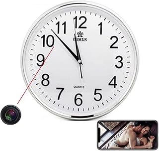 YILEFU HD 1080P Wifi Spy Camera Wall Clock Hidden Camera, Security for Home And Office, Nanny Cam/Pet Cam, Remote-Real Time Video, Support/Android