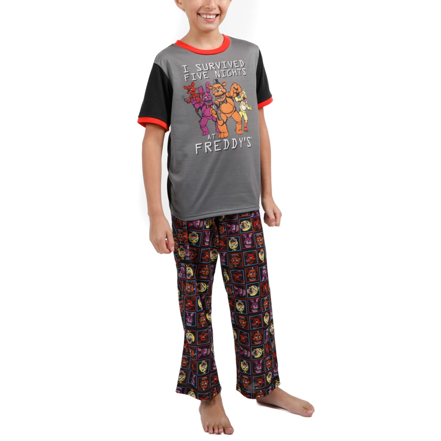 Bioworld Five Nights at Freddy's Horror Video Game Youth Boys Pajama Sleep Wear Set