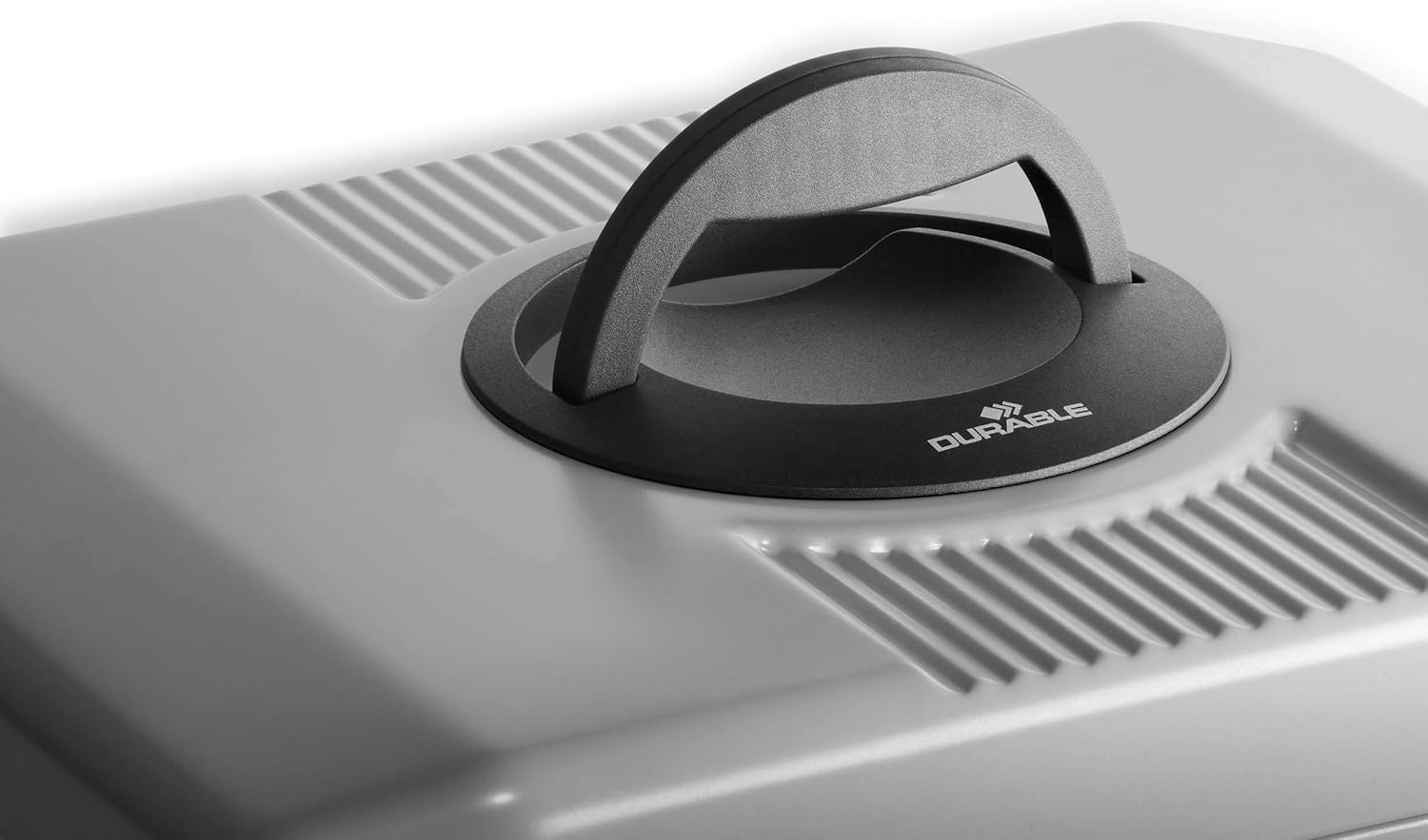 Durable 178257 caja Euroboxx con 2 llaves, incluye tablero de conteo y compartimentos para billetes, gris plateado