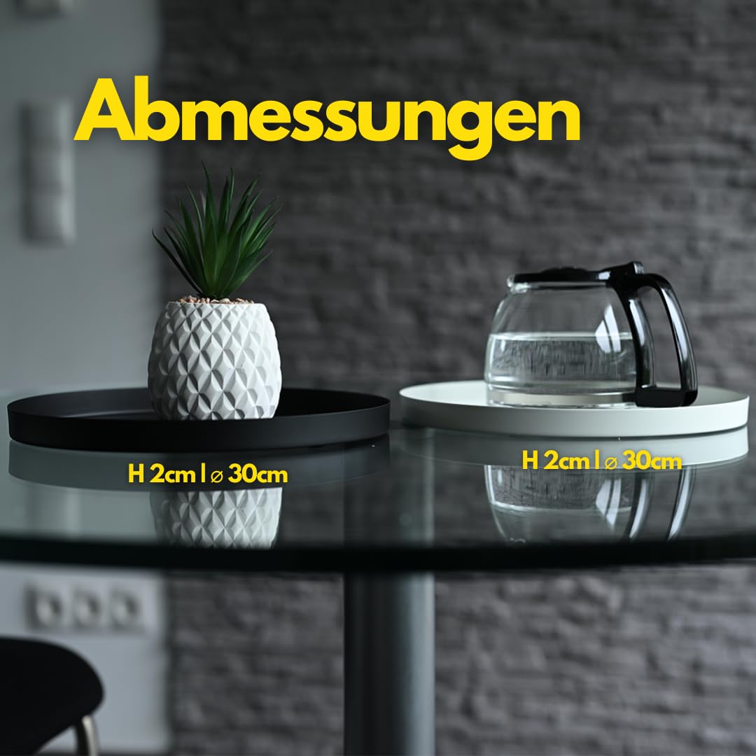 D&D Living® Plateau Décoratif Rond 30 Cm | Assiette Décorative Design