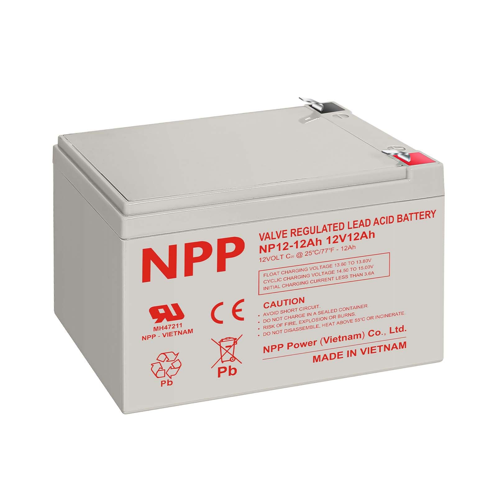 NPP 12V 12Ah AGM SLA battery