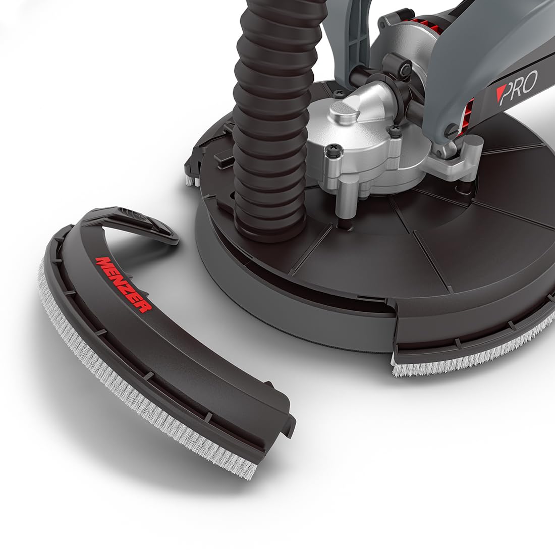 MENZER Levigatrice a Collo Lungo LHS 225 PRO VARIO con Tecnica Telescopica, per una Levigatura Quasi Priva di Polvere, incluso Set di Dischi Abrasivi