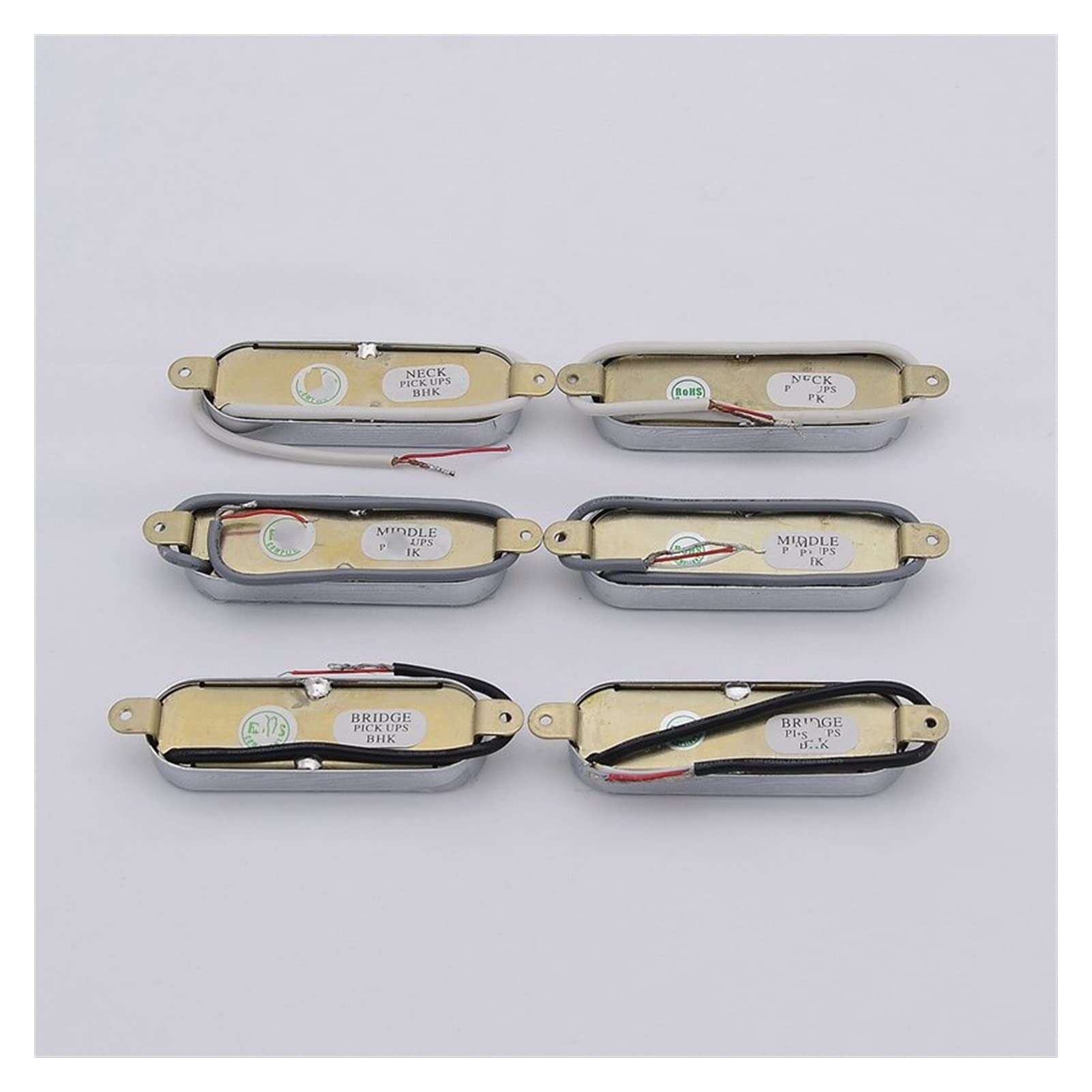 Humbuckers 1 Set Single Alnico Pickups para Guitarra Eléctrica (Color : Chrome)