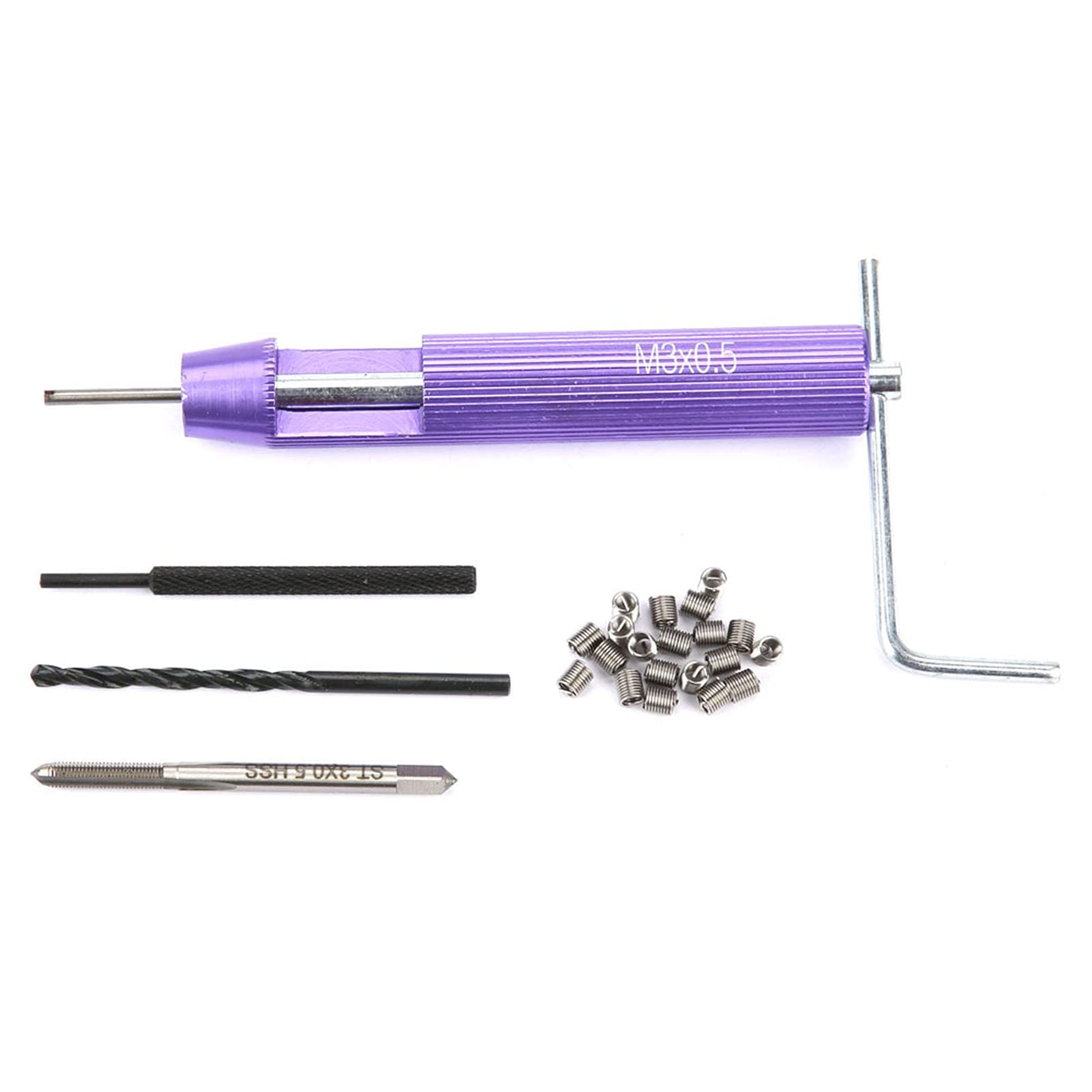 125 Pezzi M3 M4 M5 M6 M8 M10 M12 Assortimento Inserti Filettati Guaina, Acciaio Inossidabile Filo Filettatura Inserti Viti Helicoil, Riparazione di Inserti Fili d'Acciaio Inox 304