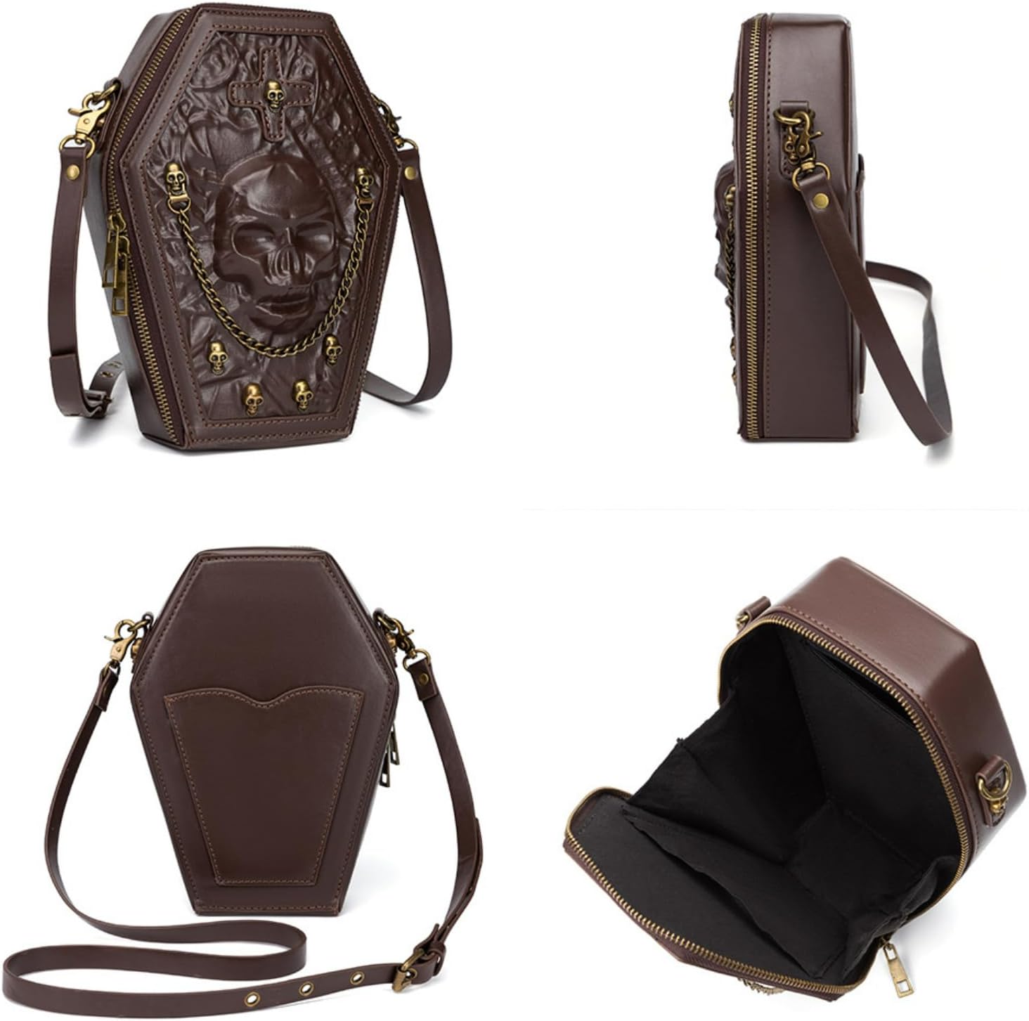 Crossbody Purse and Handbags for Women Gothic Steampunk Retro Small Shoulder Bag Unique Medieval Cosplay Accessories