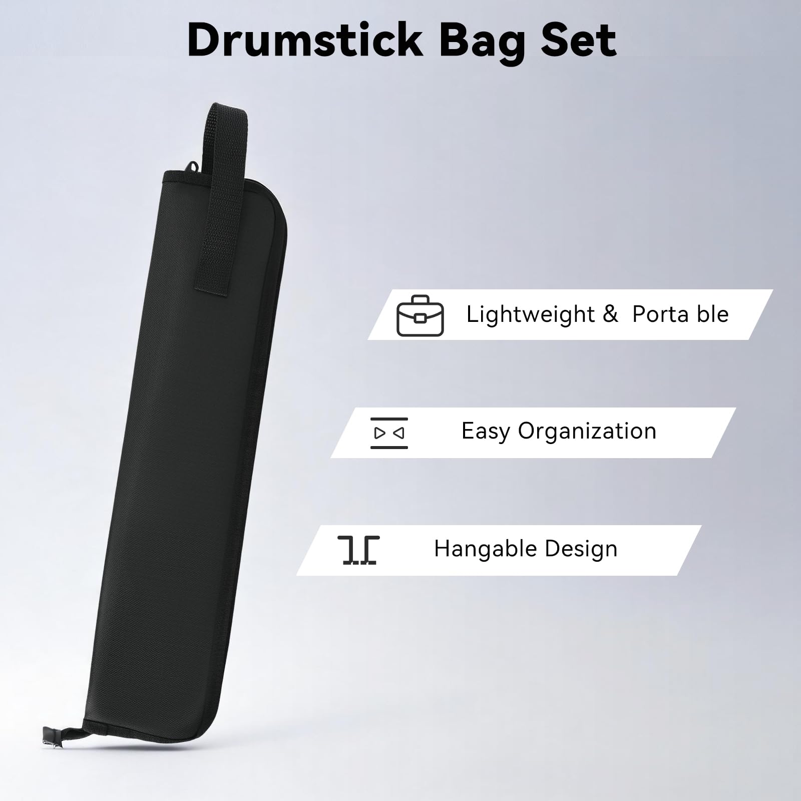 Il set include 5 paia di bacchette per batteria, set di pennelli con custodia portatile, accessori per strumenti a percussione, per esercitazioni di batteristi acustici, rock band, studenti