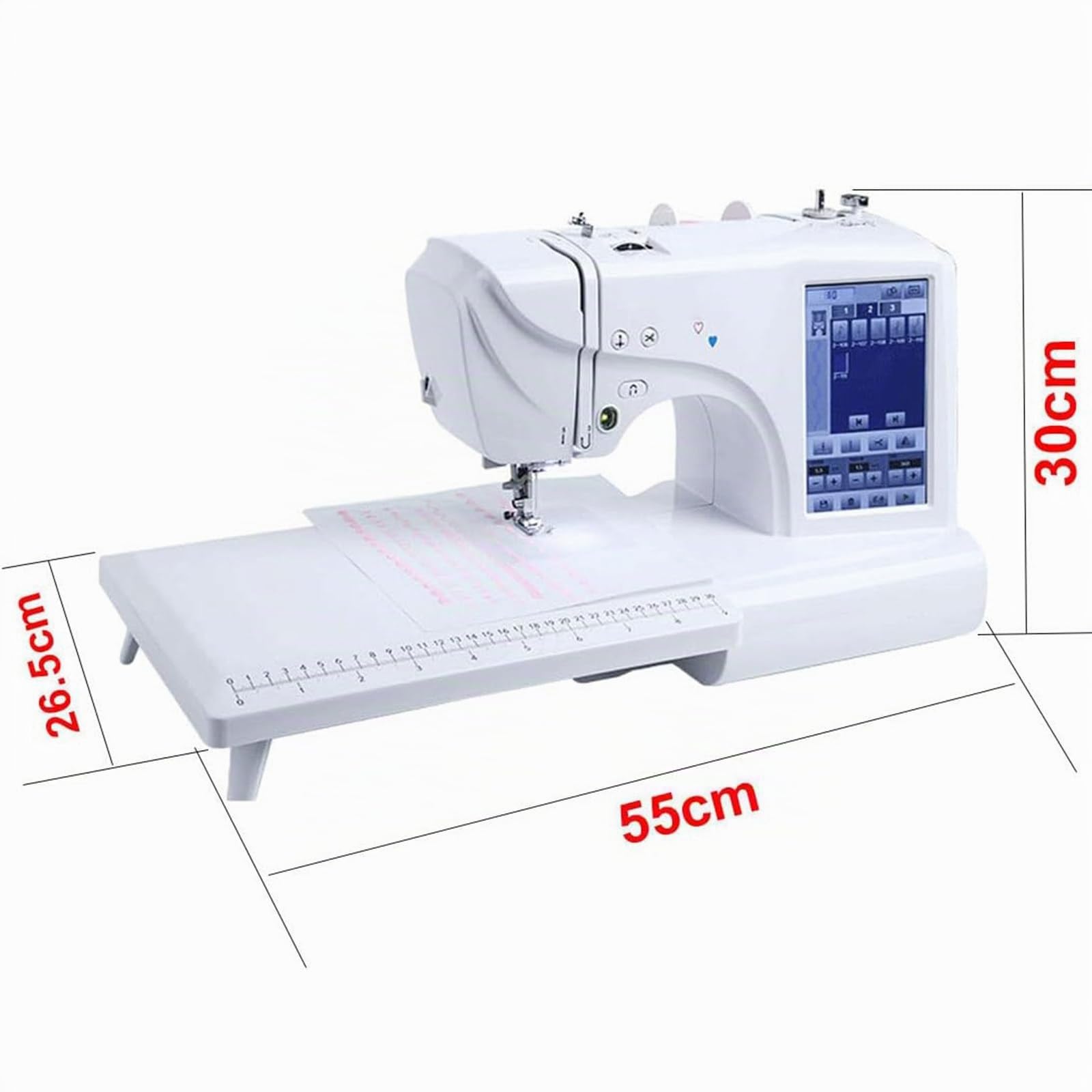 Macchina da Ricamo computerizzata per Abbigliamento, Macchina da Cucito Automatico 158 Disegni integrati, con Area di Ricamo 4 "x 9.2" e Touch Screen LCD, 210 Lettere Integrate
