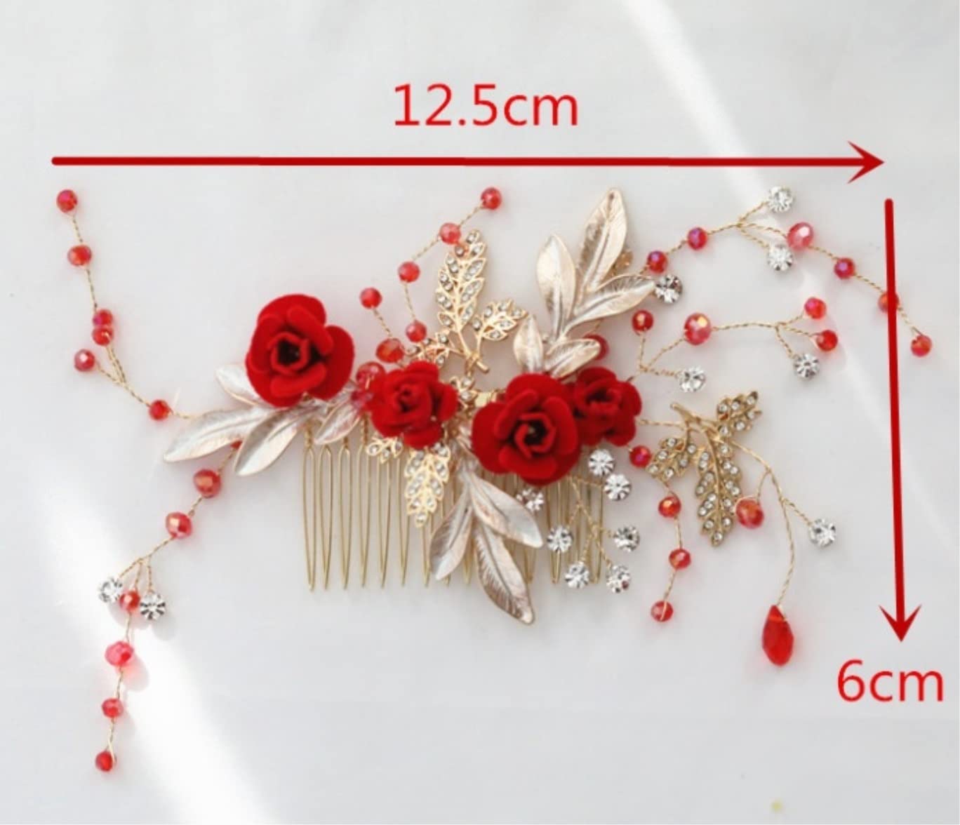 Pettine Sposa per Capelli Pettine Per Capelli Inserto Pettine Fiore Smaltato Forcina Accessori Per Capelli Da Sposa Pettine Laterale Per Capelli Pezzi Per La Testa Di Perle Decorazione Acconciatura Ca