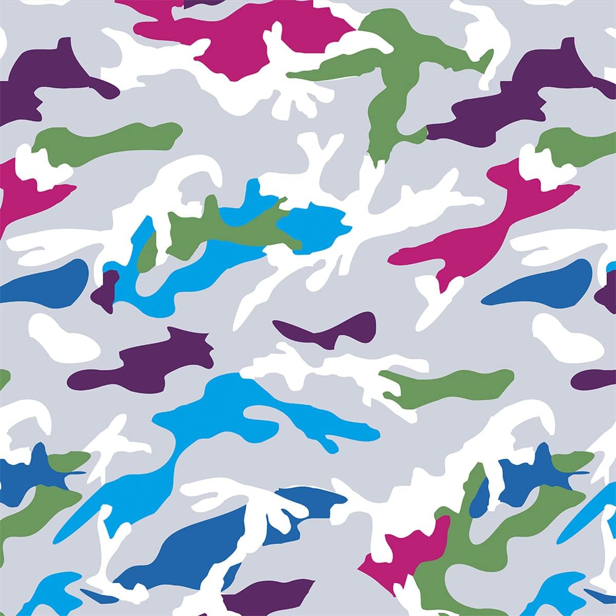 Queenbox 5x49ft Camouflage Colorful Peel and Stick Car Vinyl Wrap Air Release Bubble Free Sticker Decal DIY Film Sheet, 13