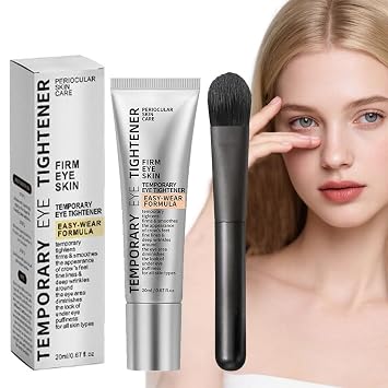 Perfect Eye Tightener Cream,Instant Firming Primer With Brush, Gentle Eye Skin Care Moisturizing Temporary Tightener For Lines, Wrinkles and All Skin Types 1