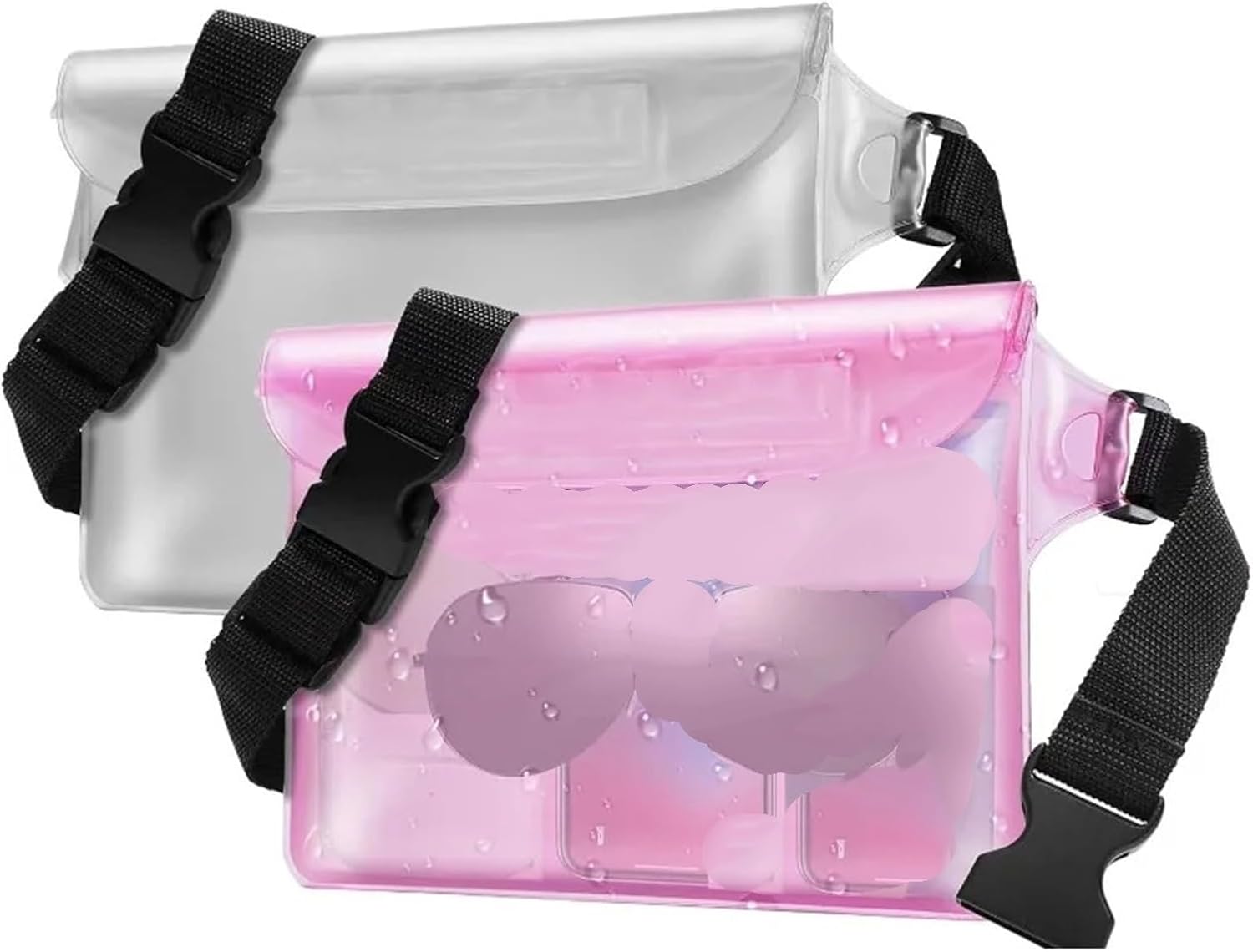 1pcs Mobile Phone Waterproof Pouch For Outdoor Swimming Drift Diving Waist Pack(Black-Blue)