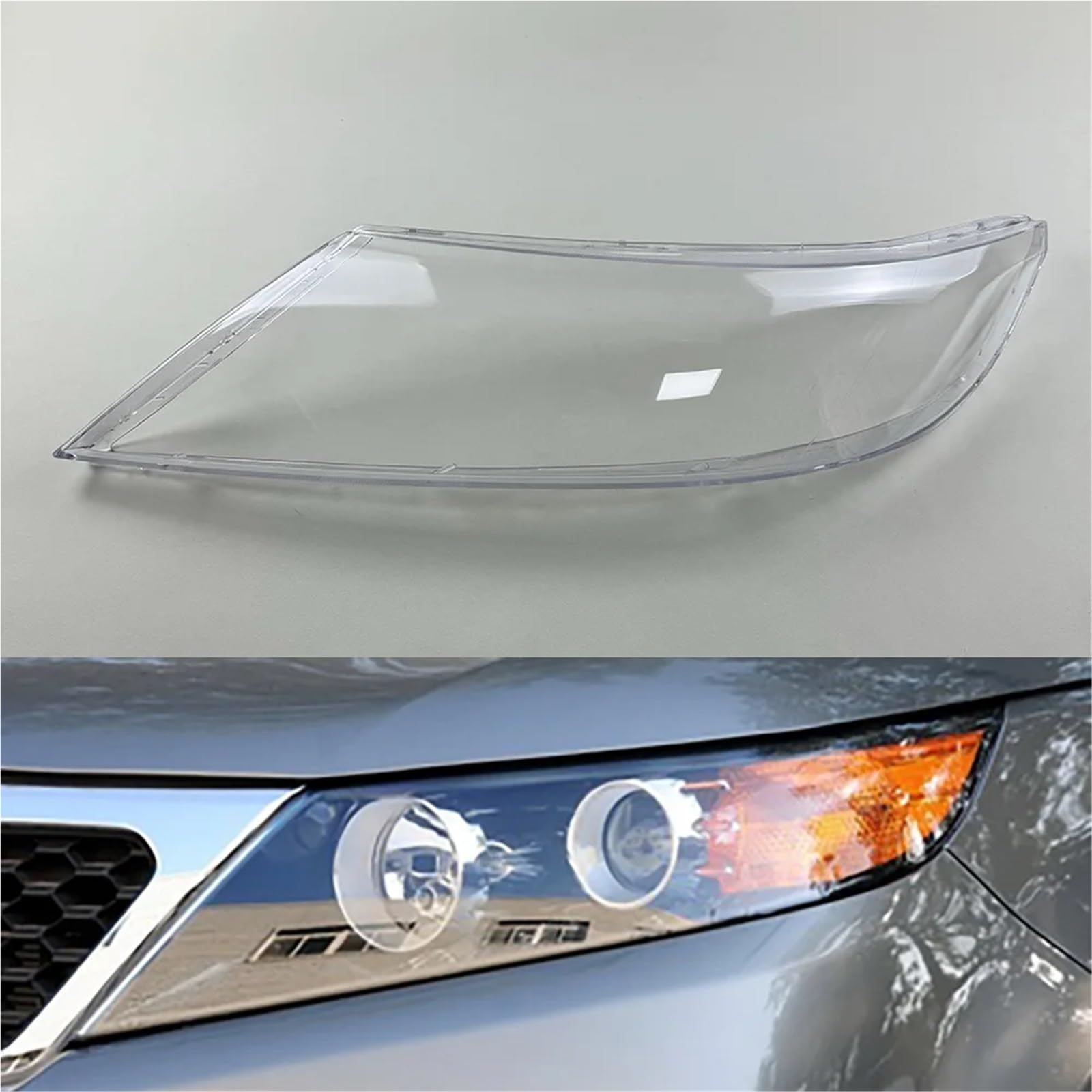 PNHJBAMW Front Headlamp Cover Transparent Lampshade Compatible for Kia Sorento 2009~2012 Headlight Shell Lamp Shade Plexiglass(Left)