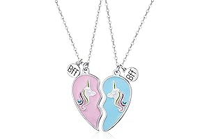 2 Piece Half Heart Necklace - A Symbol of Eternal Friendship