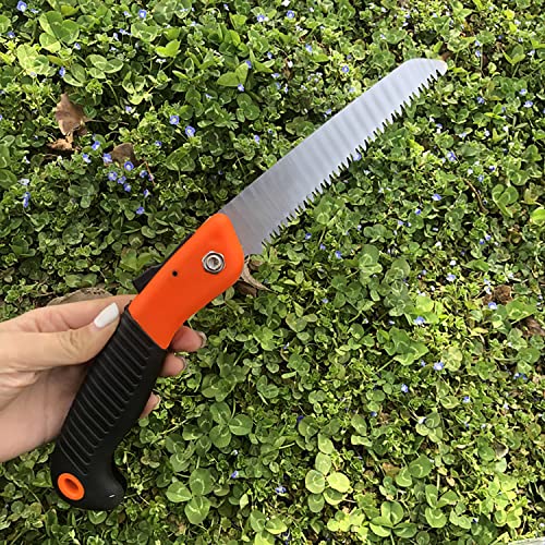2 Pcs Portable Small-Sized Folding Hand Saw,Camping Saw With Safety Lock, Heavy Duty, Pruning Saw Perfect For Wood Trimming, Gardening, Hunting #TOP4