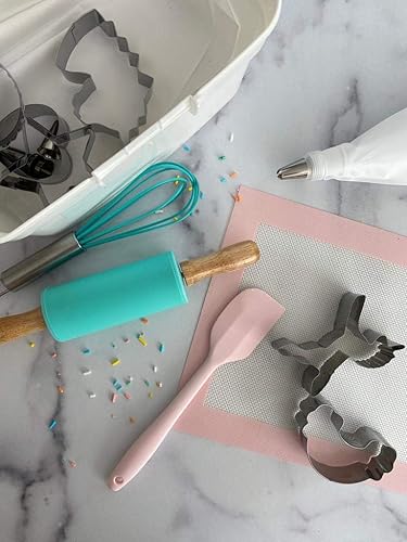 Miniatura 4 de Juego de hornear de unicornio mágico para niños, kit completo de hornear con delantal, herramientas y recetas