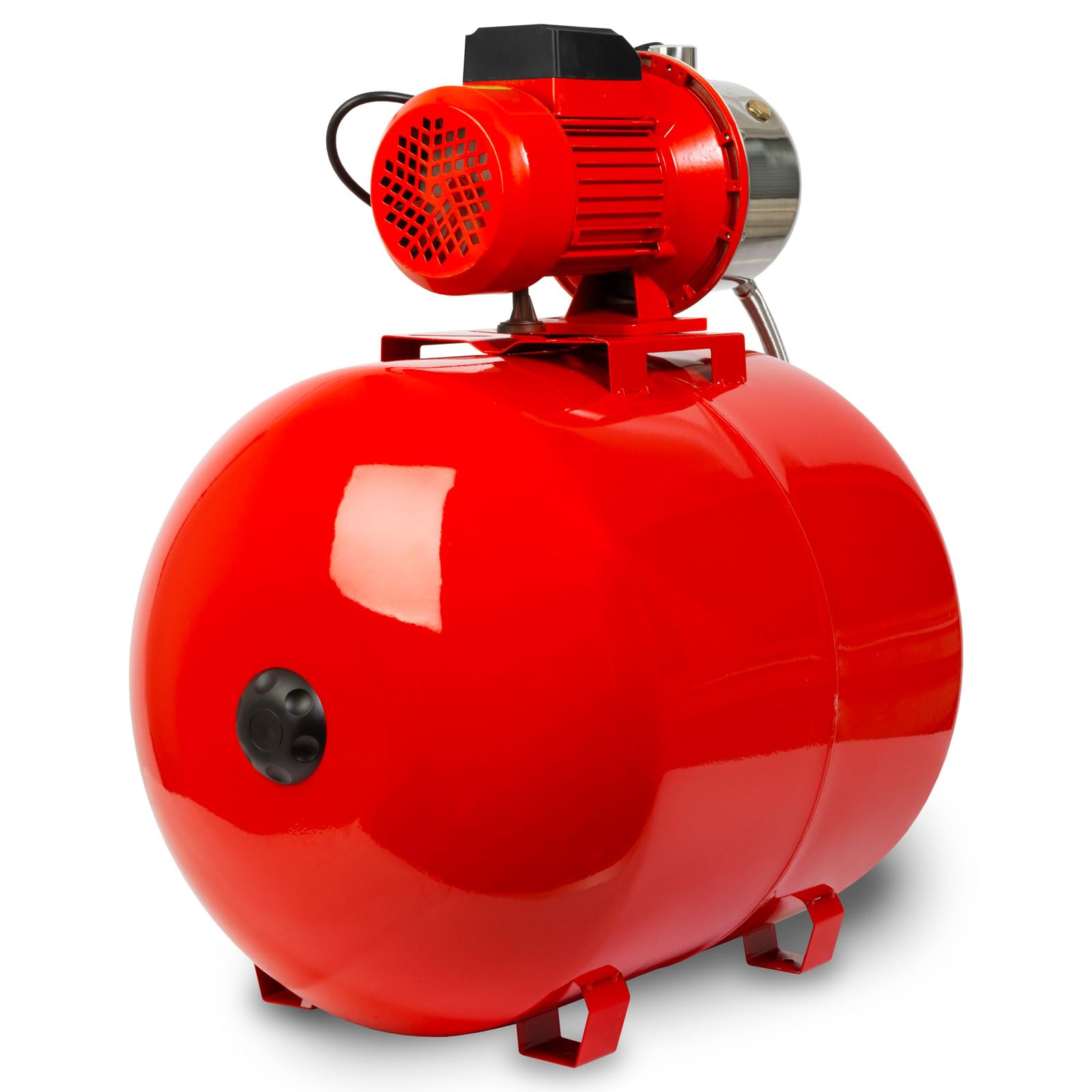 EBERTH Autoclave per Acqua per Casa 3600L/h, 5bar, 750W, Pressostato per Funzionamento Automatico, Serbatoio in acciaio verniciato da 100L, altezza di aspirazione 9m, altezza di mandata 40m