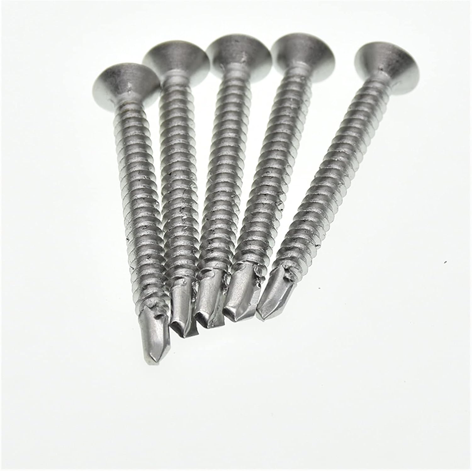 Flat Head Self Tapping Screws Drilling Tail Screw M4.2 M4.8 M5.5 410 Stainless Steel Sheet Metal for Wood Household Or DIY Screw (Size : M4.2-13mm(200pcs))