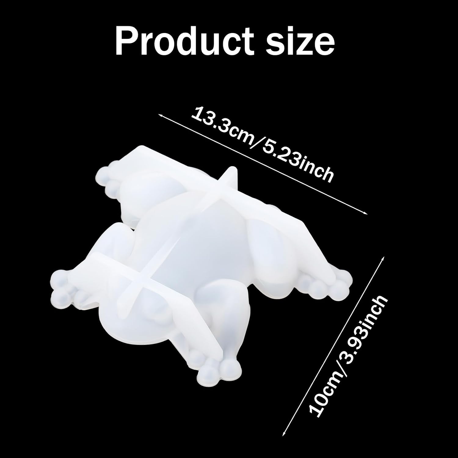 Mabor Frog Silicone Mold, 3D Animal Epoxy Casting Molds for DIY Craft | Cute Frog Shape Mold for Tabletop Home Garden Landscape Decor Supplies, 4.1 Inches