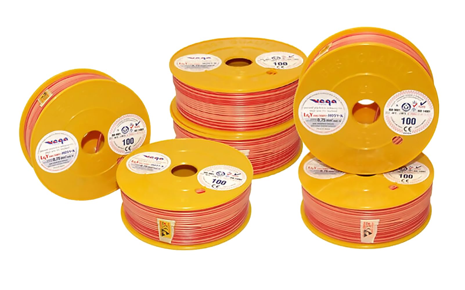 Przewód pojedynczy LGY/ H05V- K 0,75 mm2 100 m Kolor: czerwony/różowy