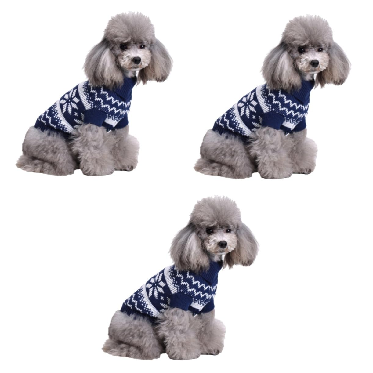SUPVOX 3 Piezas suéter para Mascotas suéter navideño para Mascotas Sudaderas navideñas para Perros Christmas Sweater navideno suéter de Perro pequeño Ropa de Cachorro de Navidad
