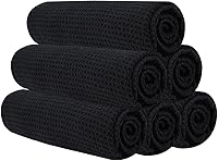 Vnoss Microfiber Gym Towels 6 Pack Quick Dry Super Absorbent 16x27 Inch for Workout Yoga Tennis Black