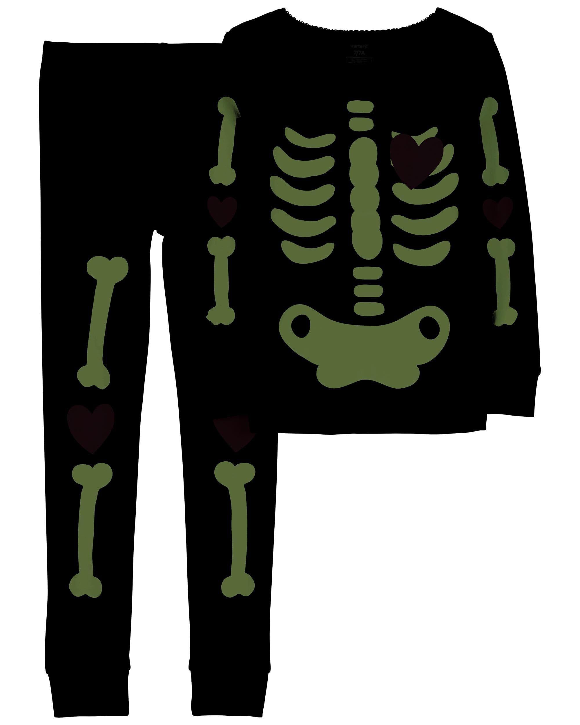 Carter's Girls' 2 Piece Glow-in-Dark Snug Fit Cotton Halloween PJs (10)