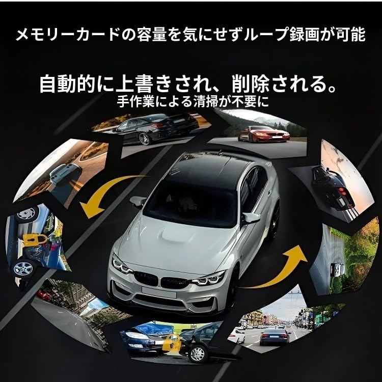 Amazon.co.jp: ミラー型 2カメラドラレコ 170度広角360度回転ドライブ