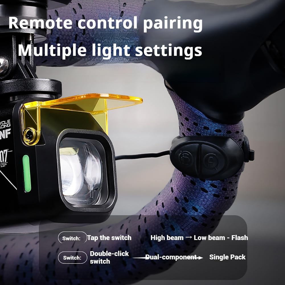 Monkey Home 1200Lux Superhelle LED Fahrradscheinwerfer, 4000 mAh Mobile Leistung, Aluminiumlegierung, Fernbedienung, IPX6 Wasserdicht für Erwachsene Straße, MTB Off-Road Radfahren Pendeln