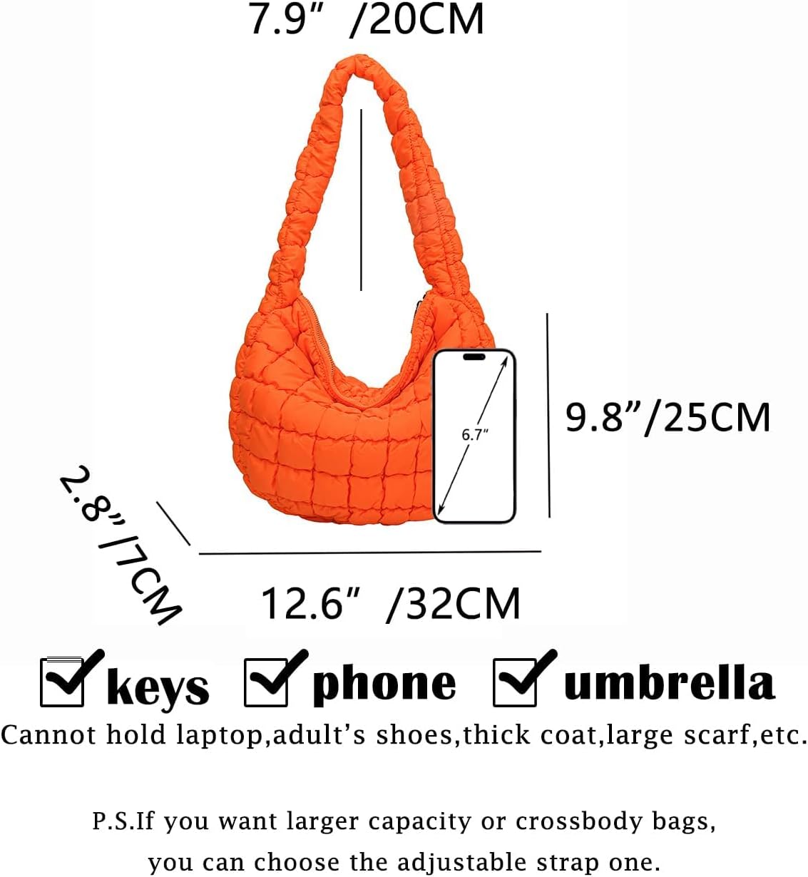 Quilted Tote Bag for Women Puffer Bag Lightweight Padding Shoulder Purse Hobo Bags Satchel Handbag Cloud Bags with Zip 2026 - Image 6