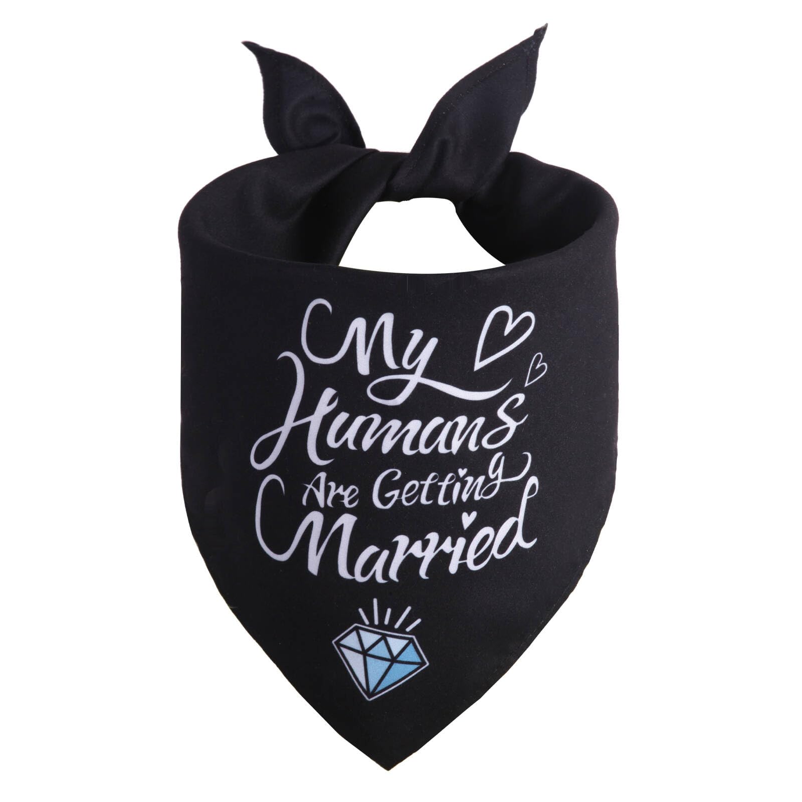 My Humans are Getting Married Dog Bandana - XLarge Engagement Party Decorations, Wedding Stuff, Pet Scarf Engagement Announcement, Bride Accessories (